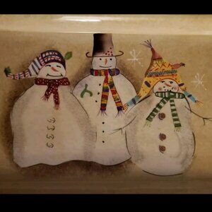 Snowman Oneida Rectangular Cookie Serving Tray Snowmates Debbie Taylor-Kerman 16